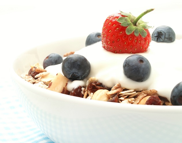 Healthy Breakfast with yogurt